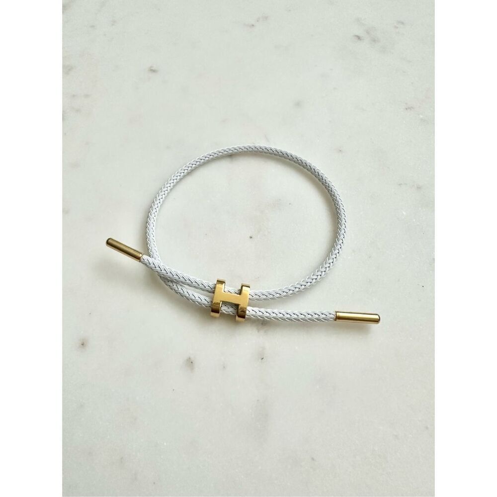 White H logo rope bracelet
